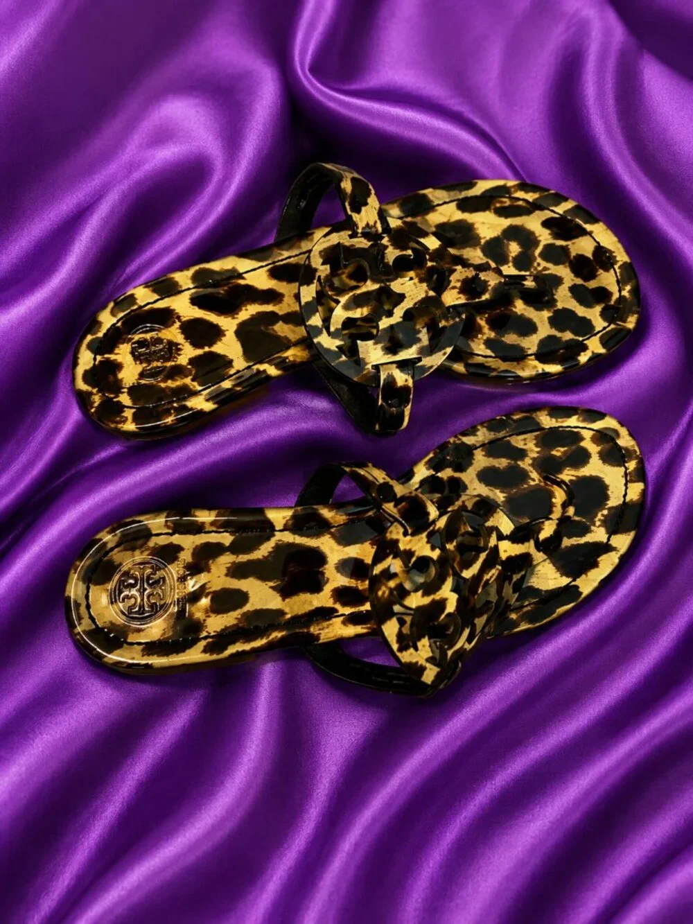 EUC Tory Burch Miller Leopard Print Sandals